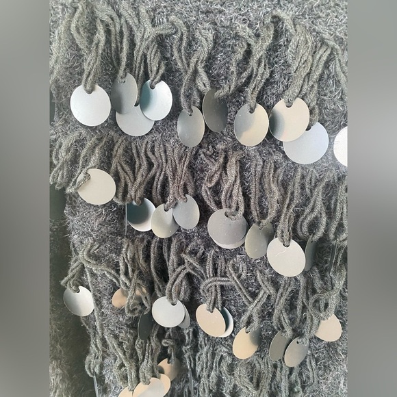 Vertigo NWT Black Fuzzy Sweater with Sequin Details - Picture 3 of 8